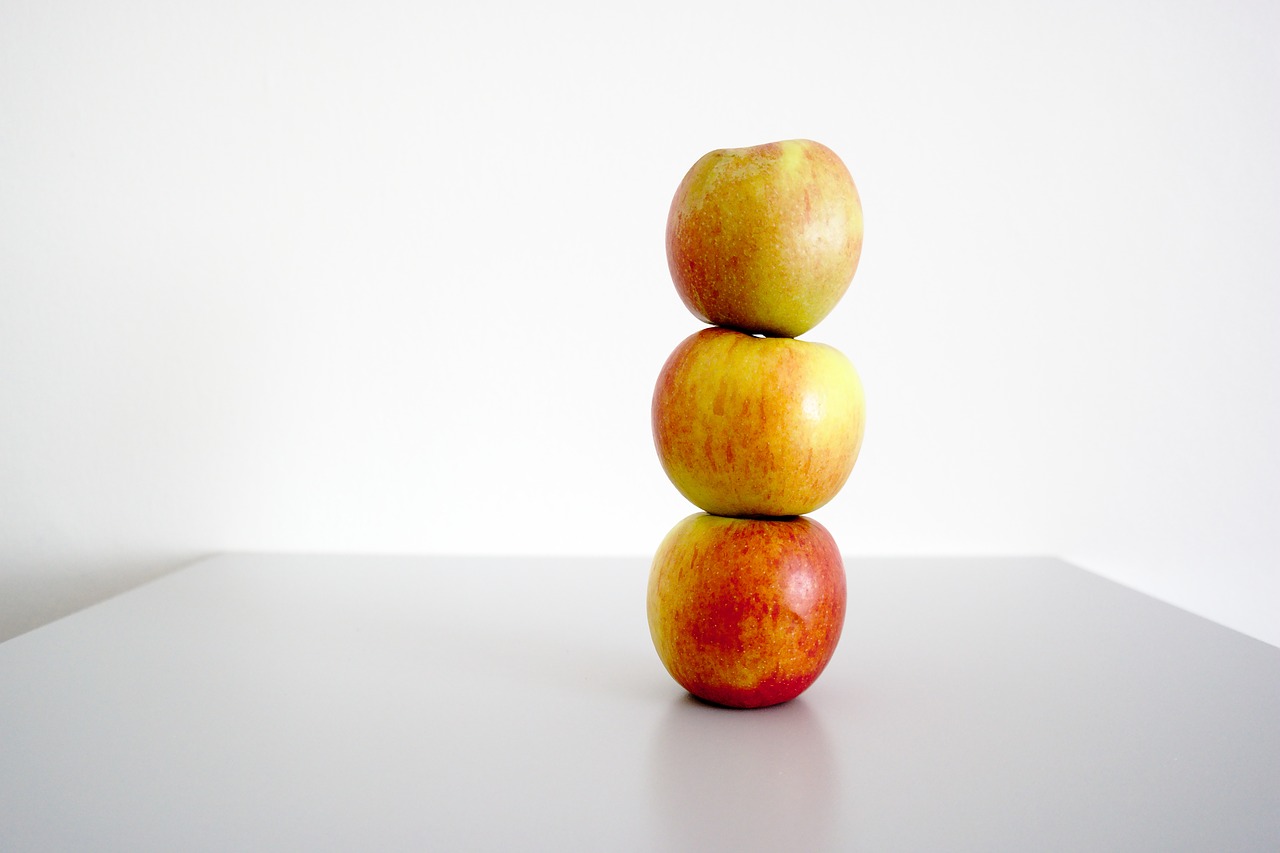 Image - apple three fruit healthy stack