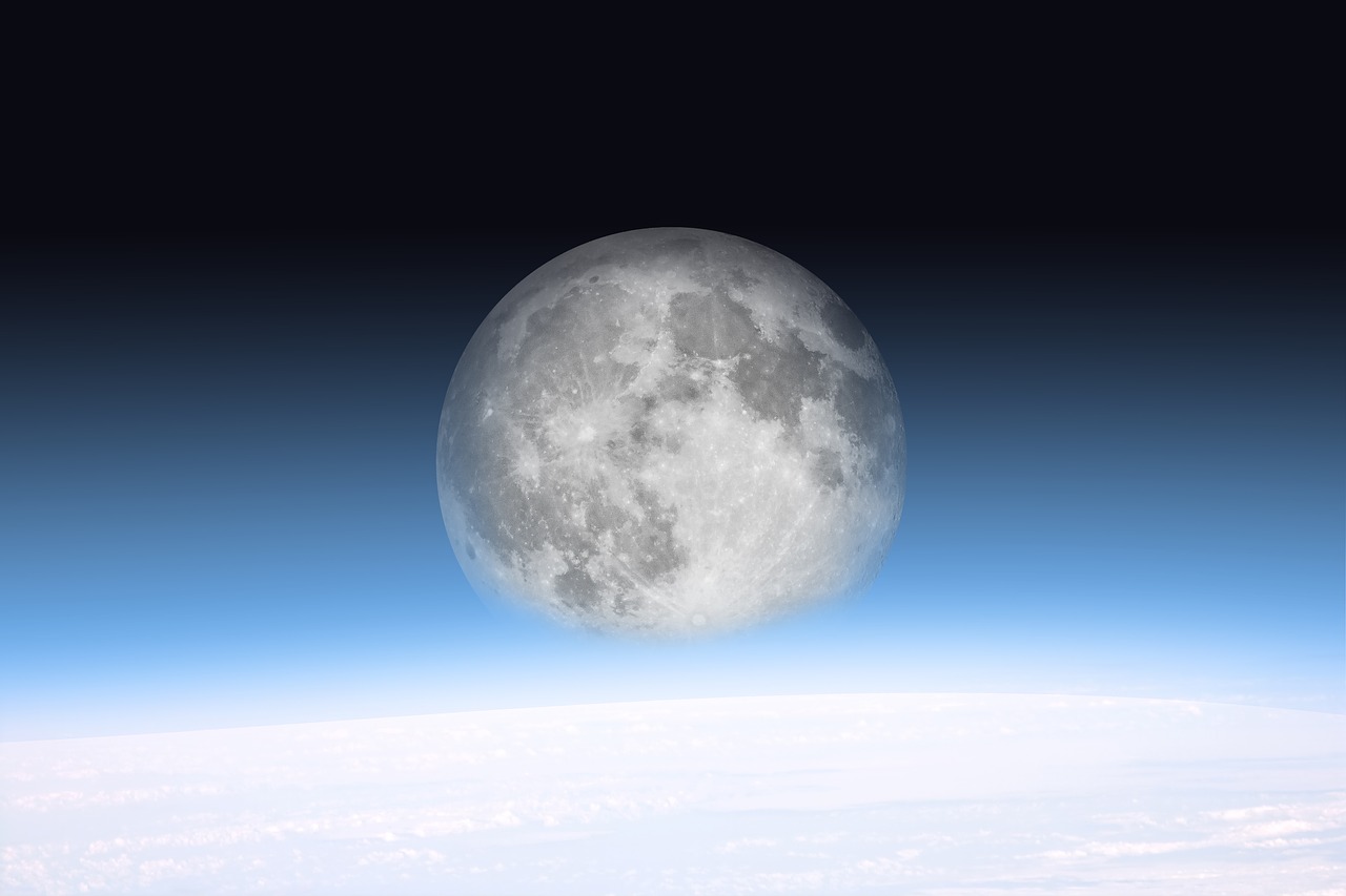 Image - moon space all horizon atmosphere