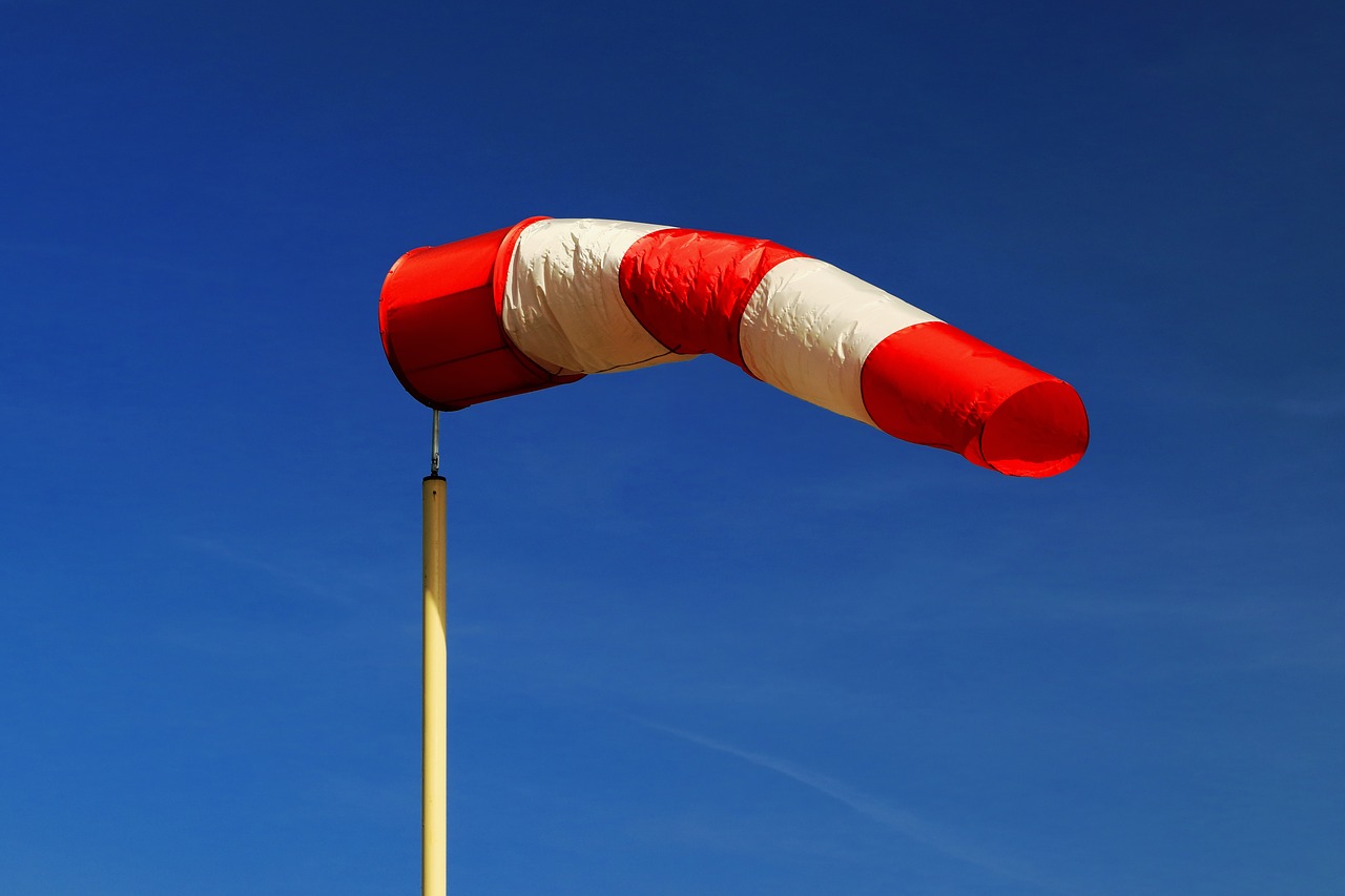 Image - wind sock airport sky wind