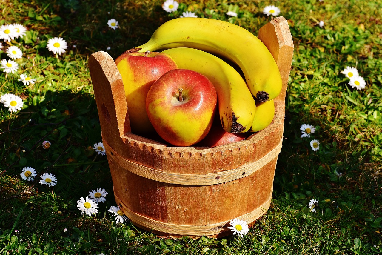 Image - basket wood fruit fruit basket