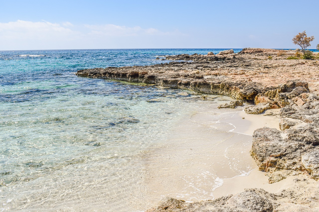 Image - cove beach sea clear blue coast