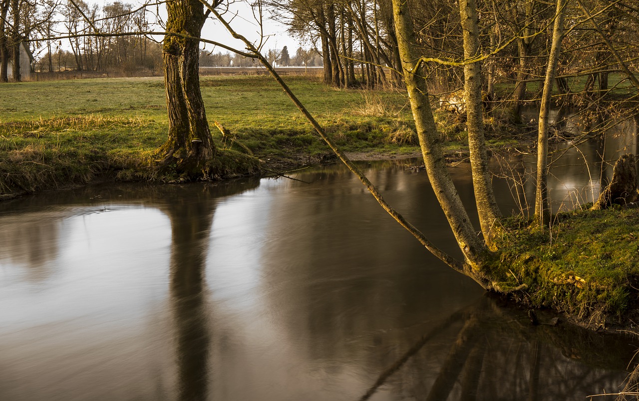 Image - long exposure bach river water