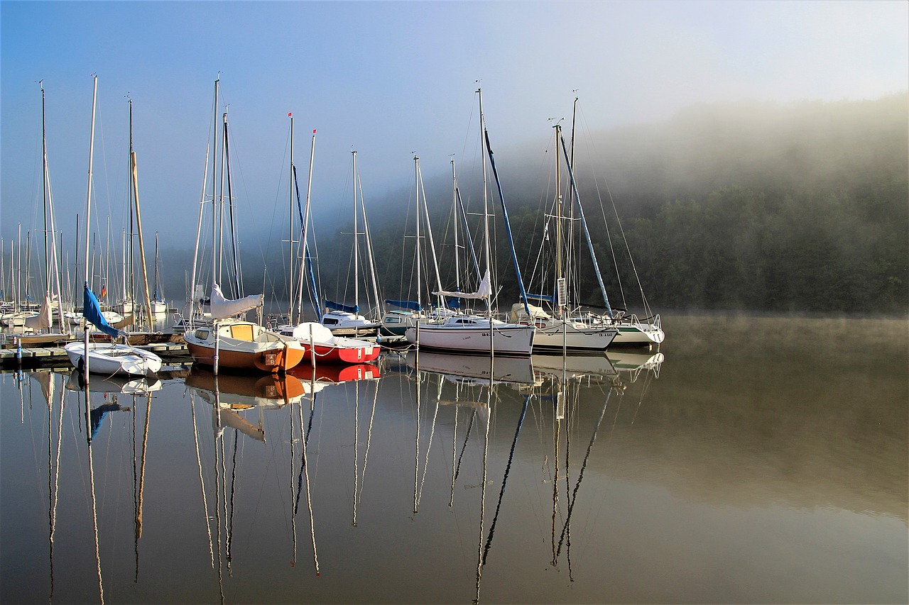 Image - sailing boats fog water