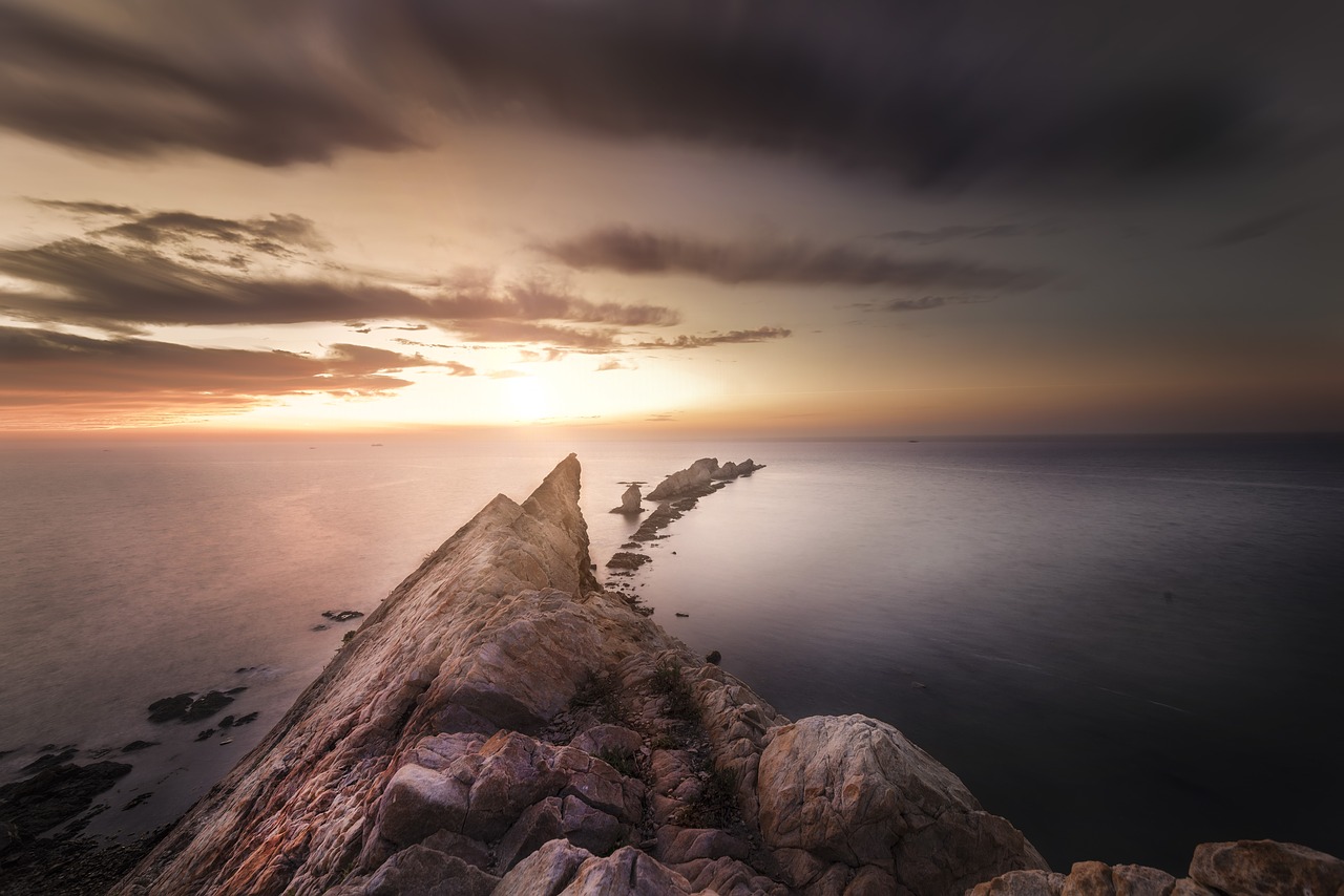 Image - beach dawn dusk evening landscape