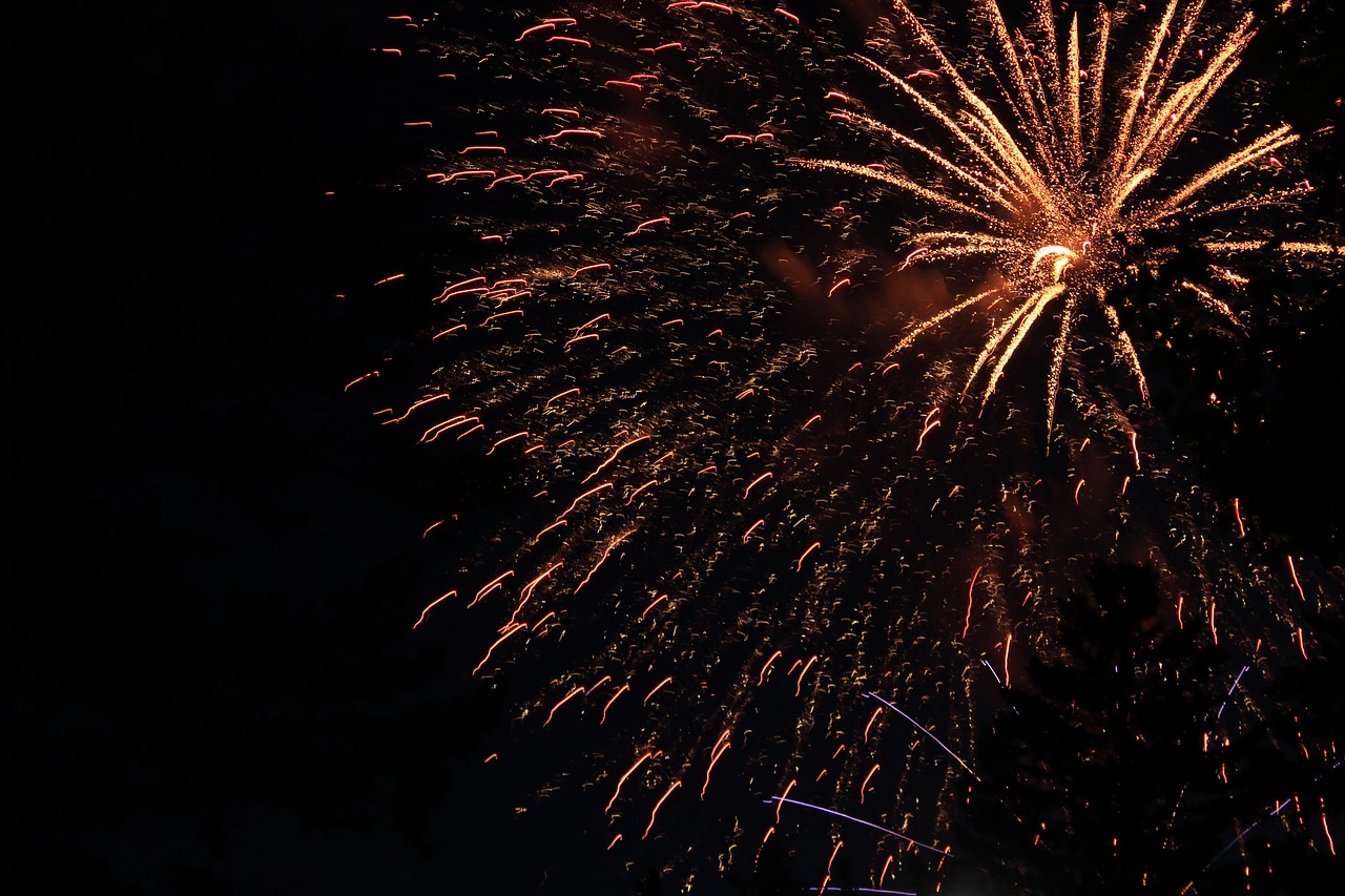 Image - fireworks night sky explosion