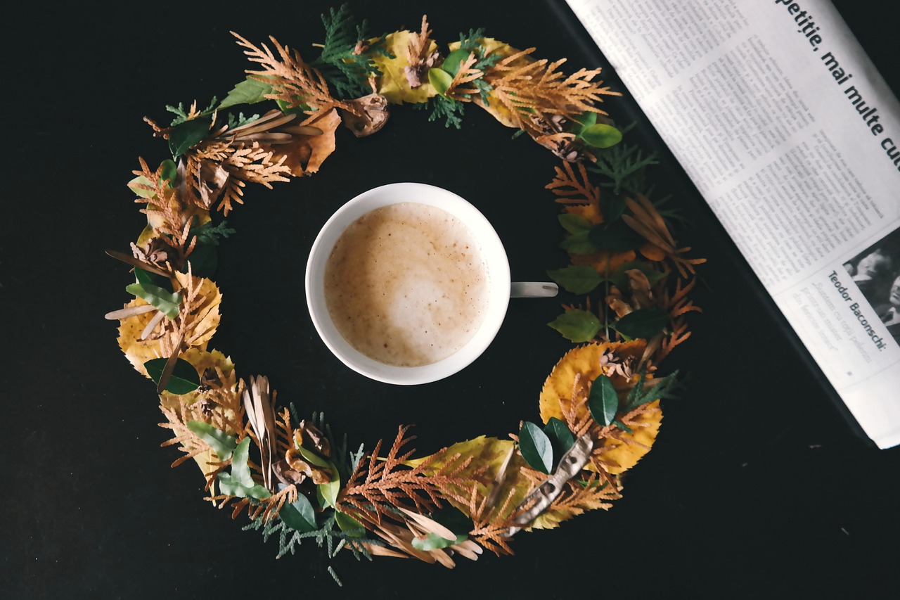Image - coffee cup drink leaves mug