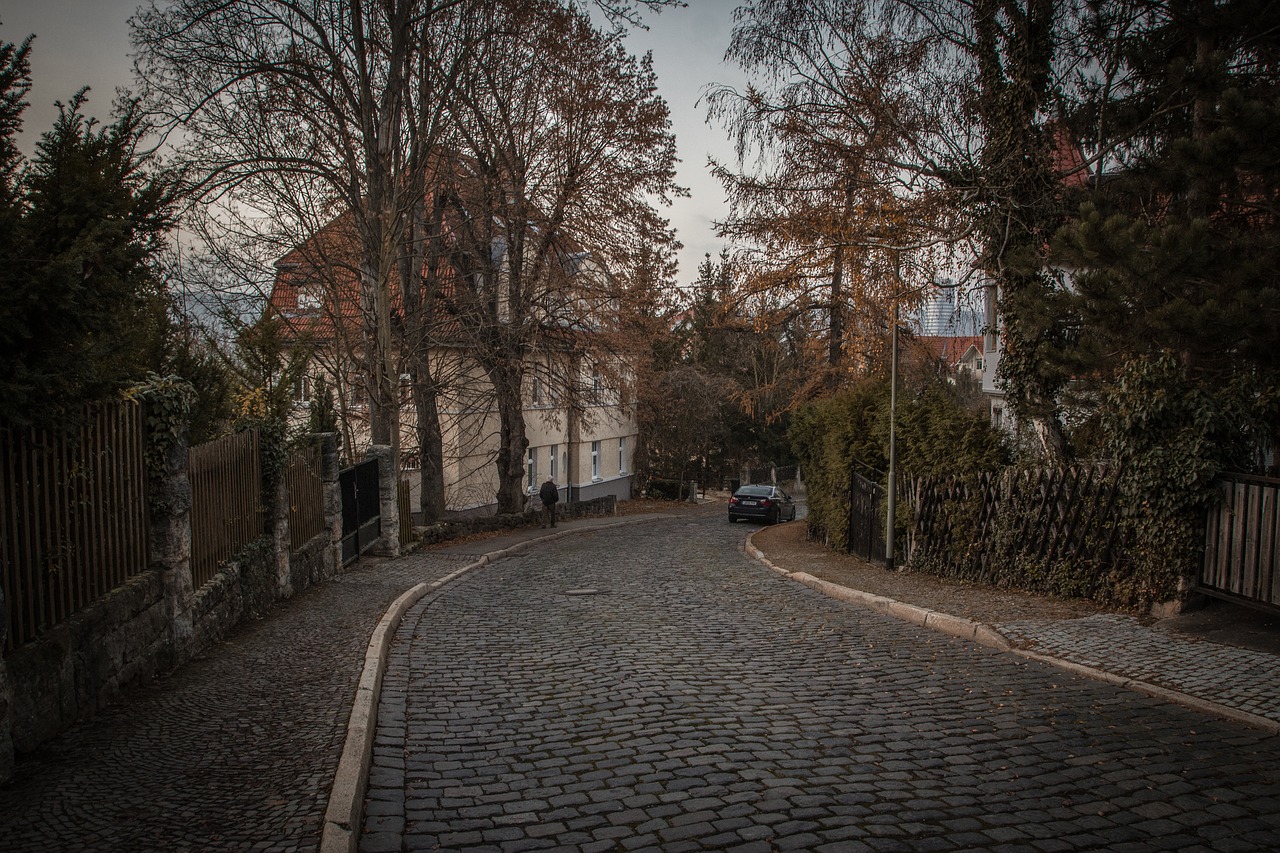 Image - autumn germany nature sidewalk