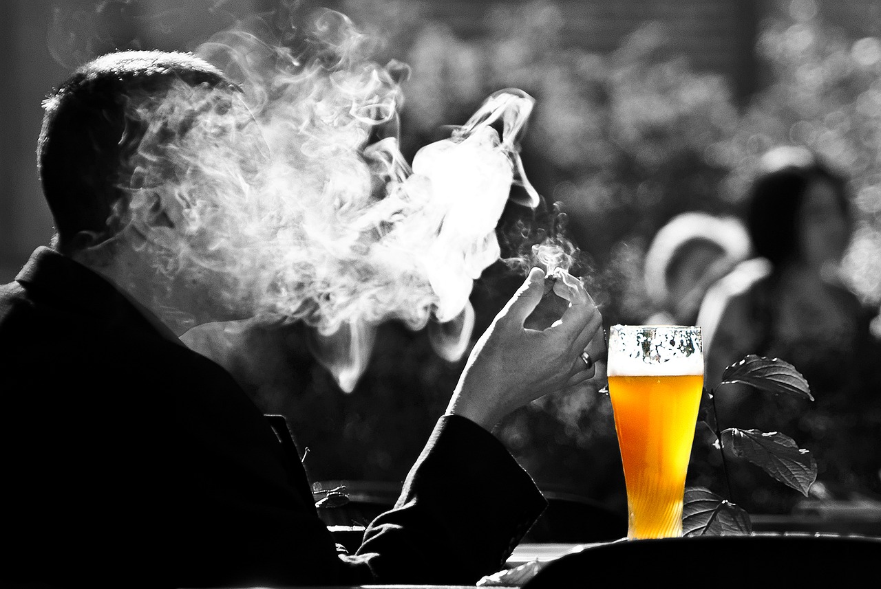 Image - man smoke beer wheat smoking