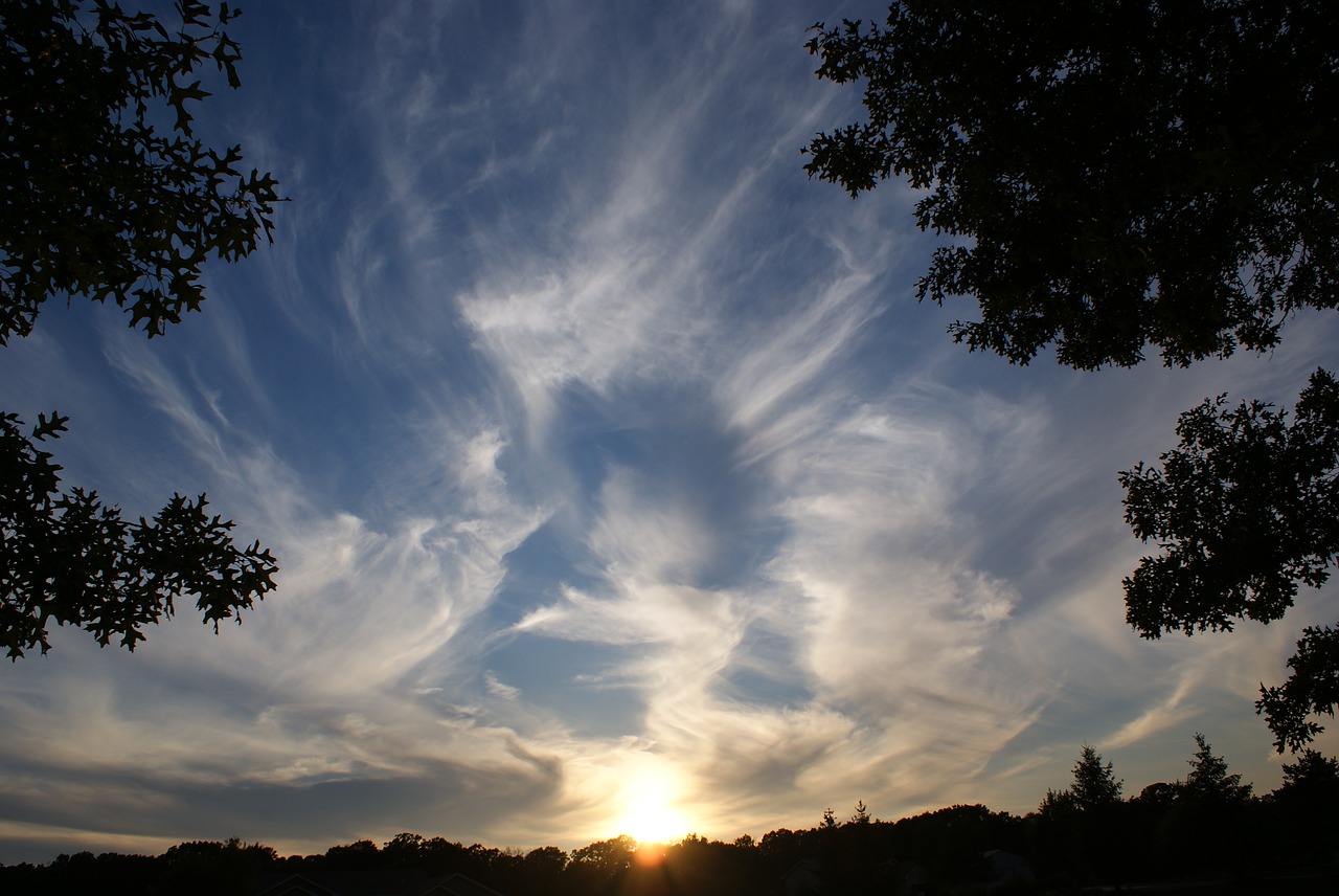 Image - clouds sunset angel sky evening