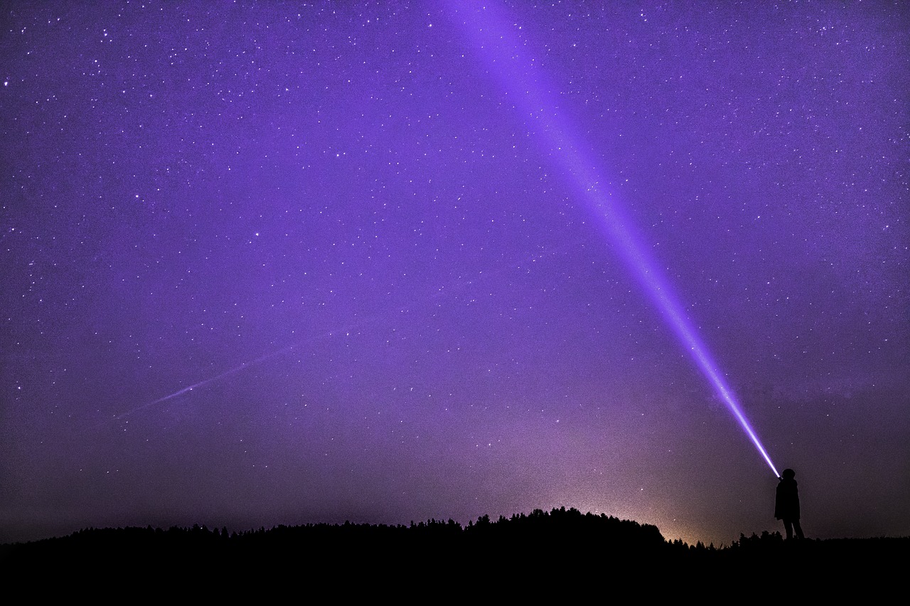 Image - night photograph starry sky