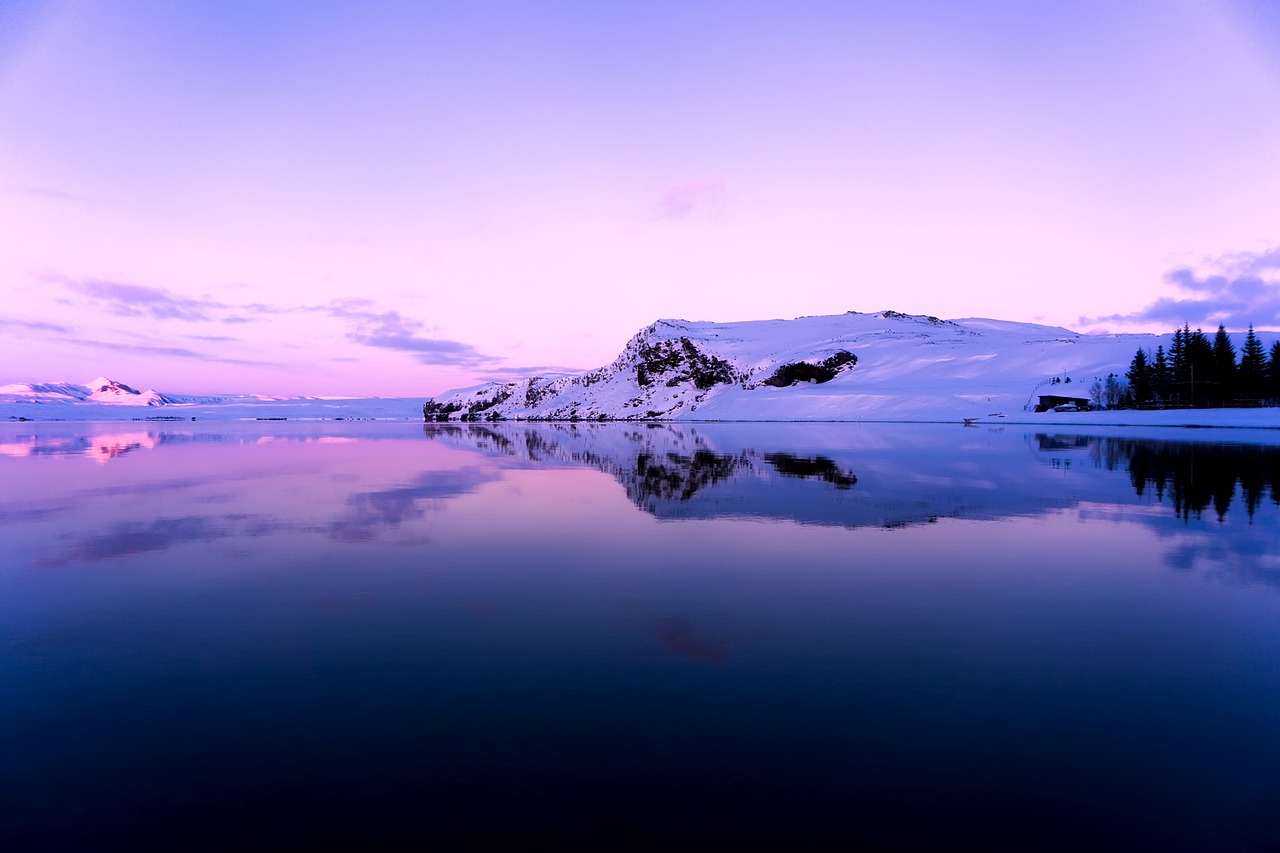 Image - iceland mountains lake river water