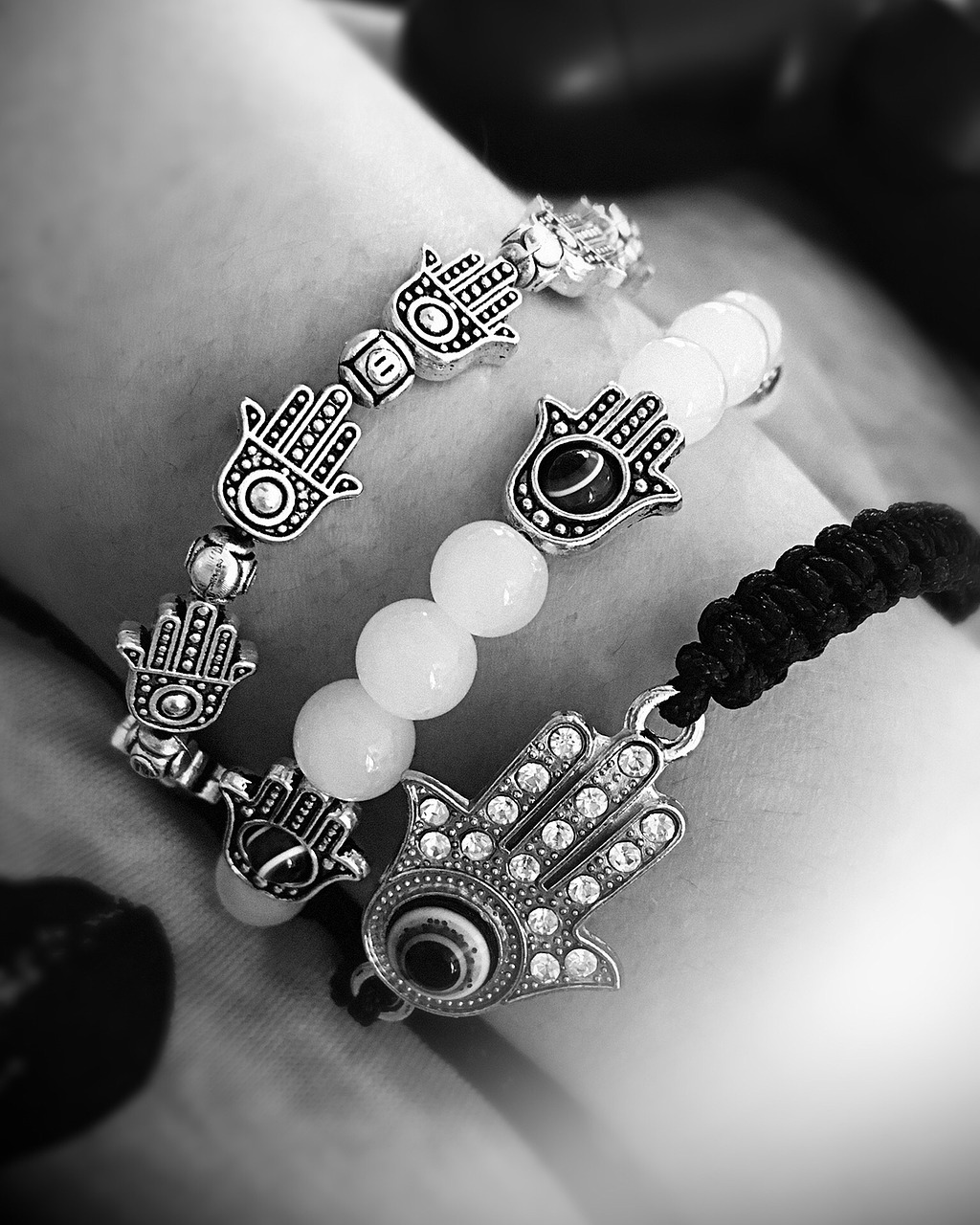 Image - black and white evil eye symbol
