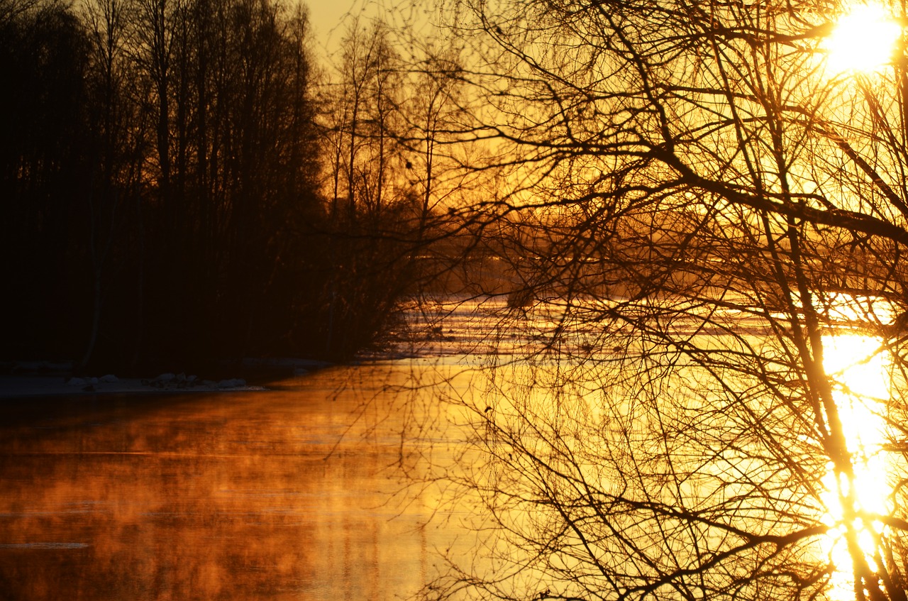 Image - skellefteå river morning water