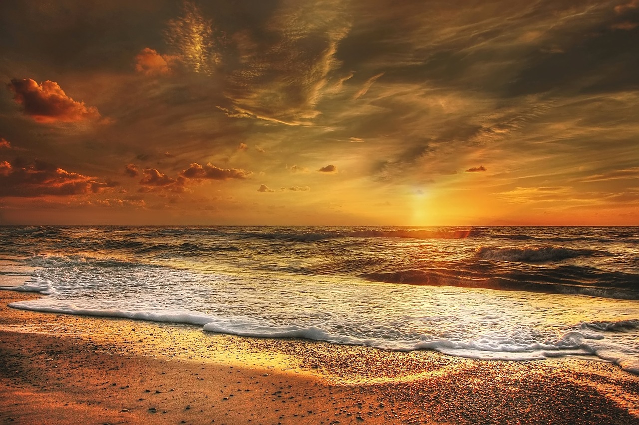 Image - sunset north sea sea abendstimmung
