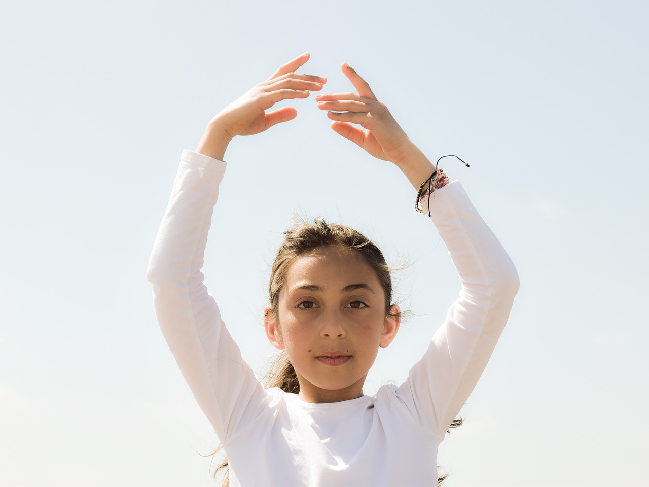 Image - girl dancing light peace balance