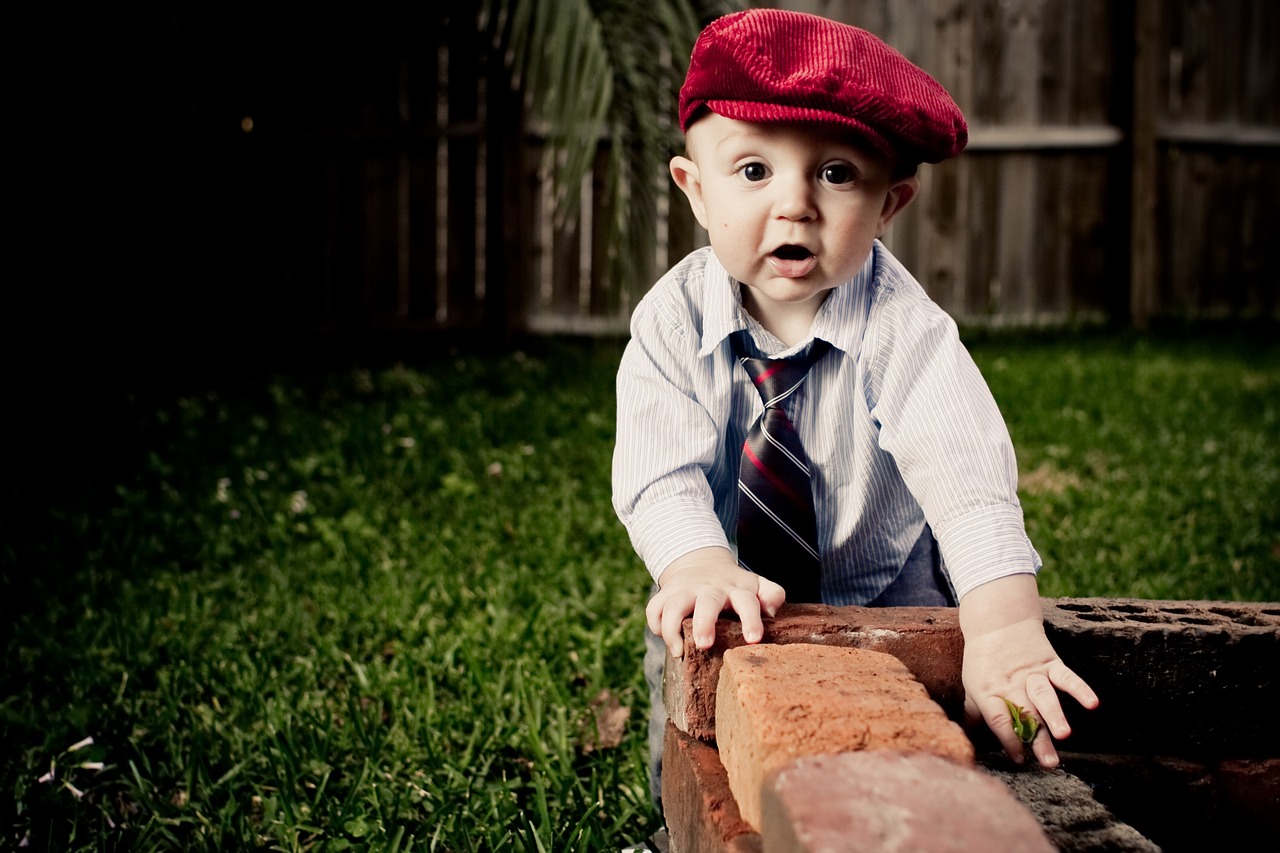 Image - child beret bebe necktie baby