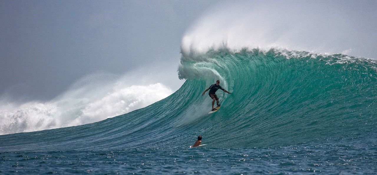 Image - surfer big waves skillfully