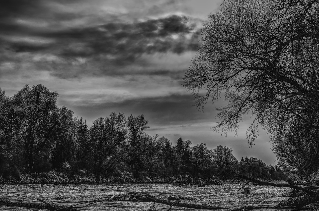 Image - dramatic water river nature mood