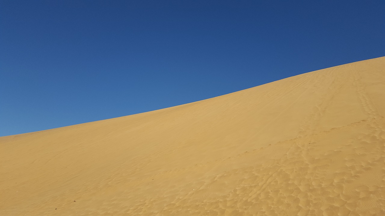 Image - desert namibia dune blue sky sky