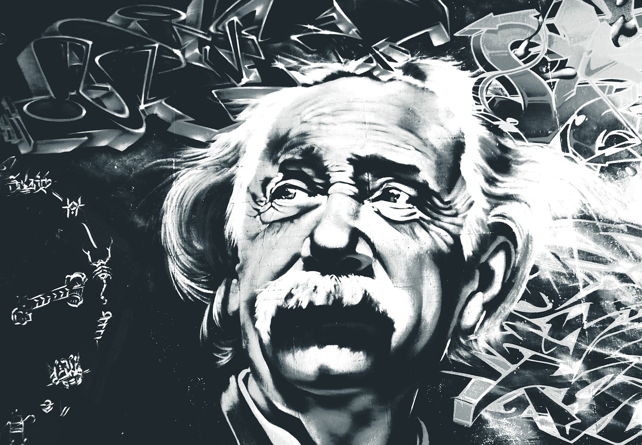 Image - einstein albert einstein street art