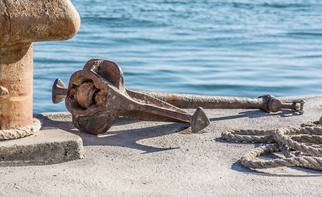 Image - anchor rope pier sea nautical