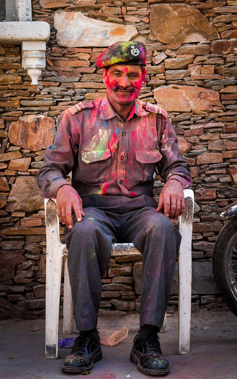 Image - man guard security festive holi