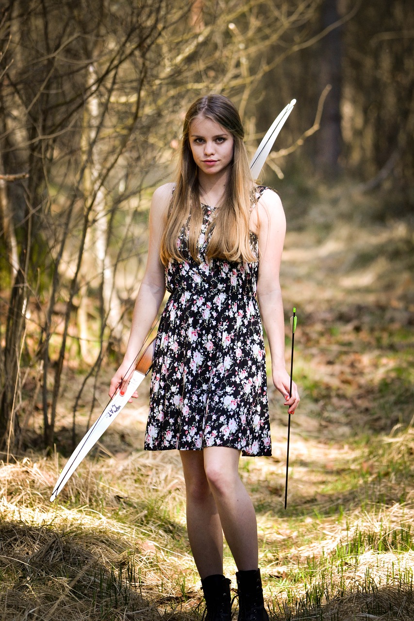 Image - forest bow lady beauty young