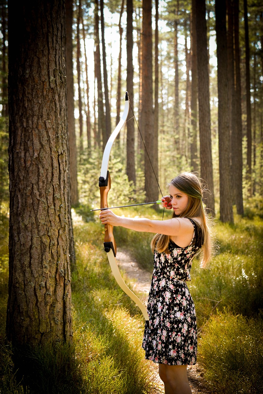 Image - forest bow lady beauty young