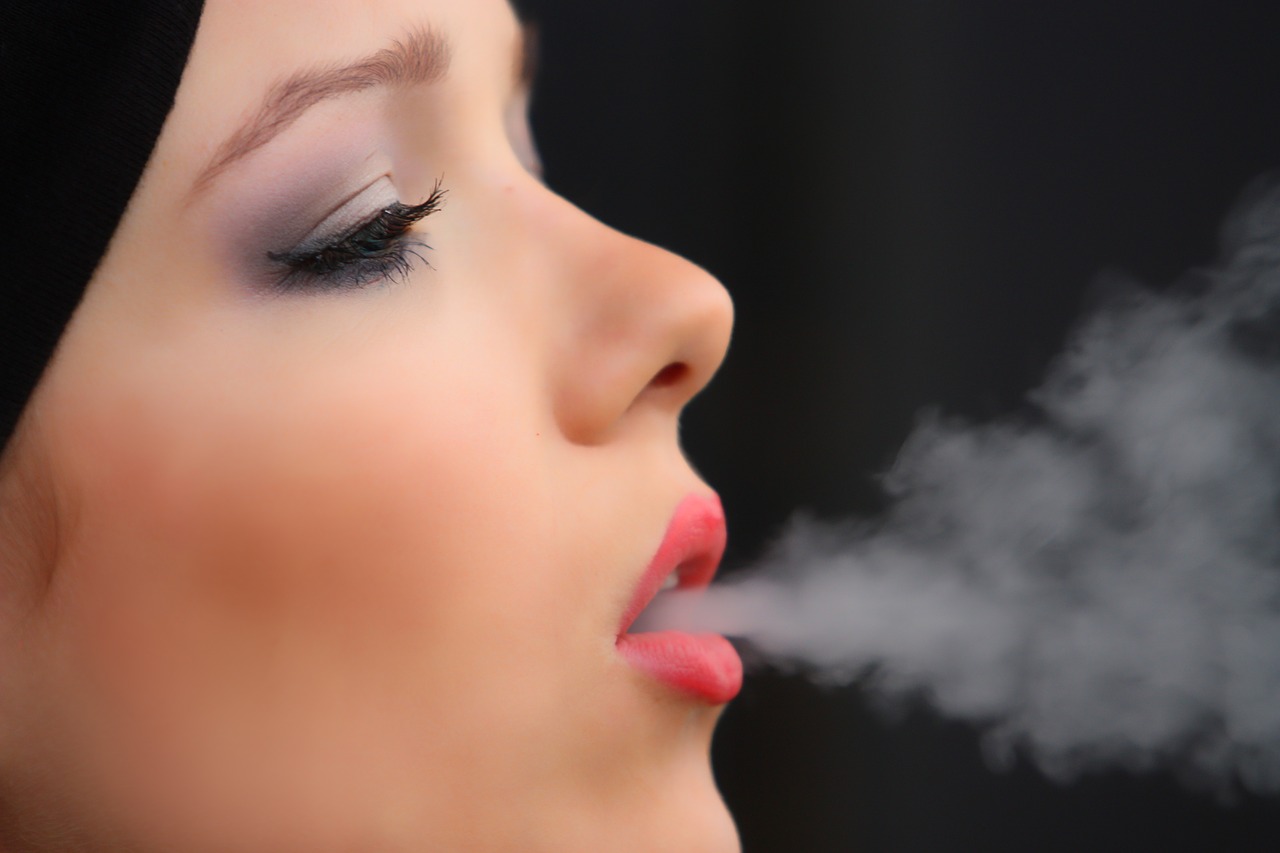 Image - girl smoke cigarette nicotine woman