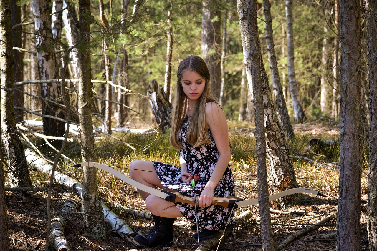 Image - forest bow lady beauty young