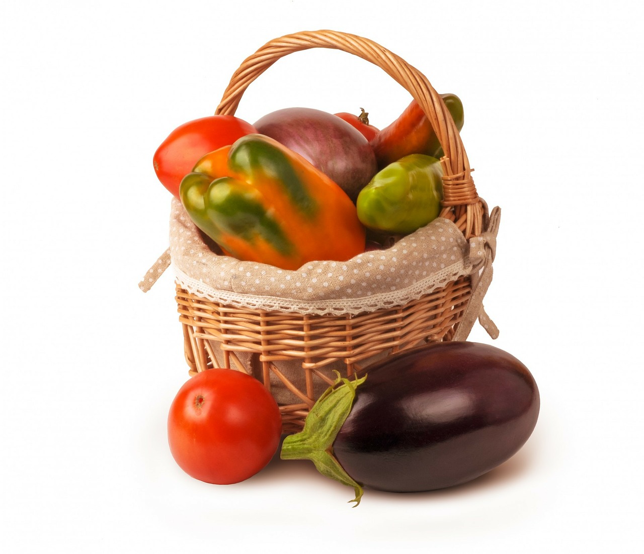 Image - isolated set vegetables basket