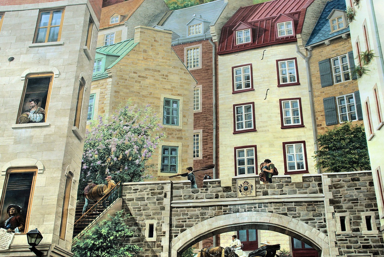 Image - canada quebec lower town fresco