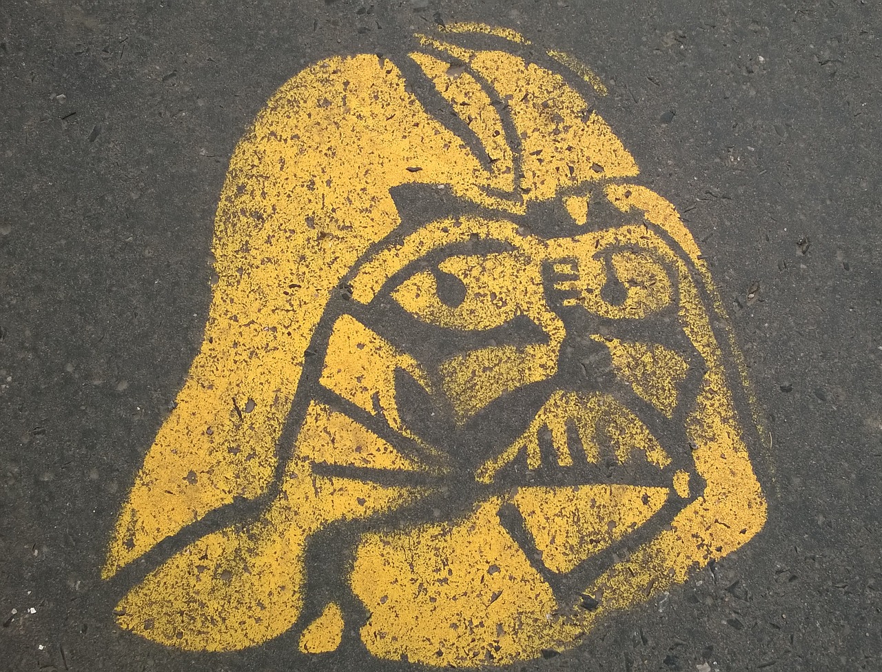 Image - darth vader prague pavement yellow