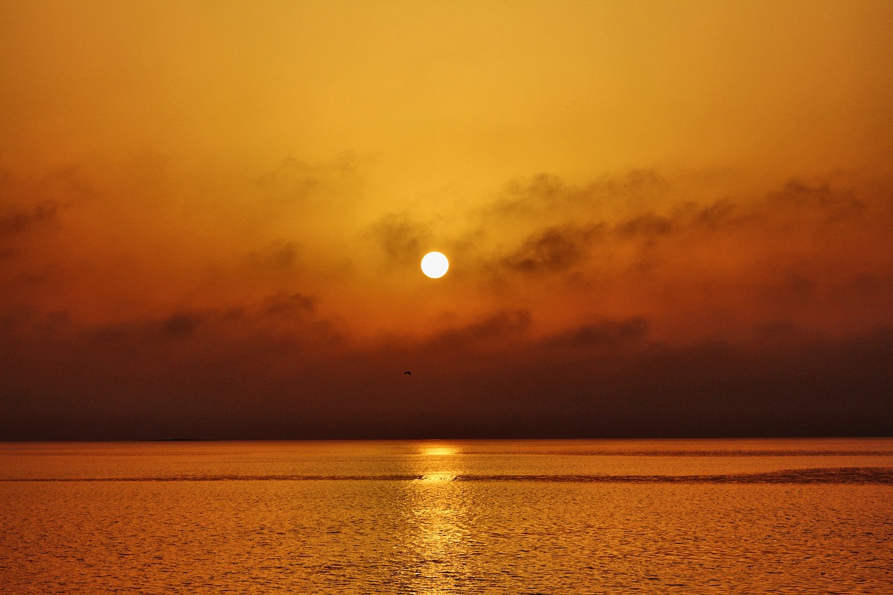 Image - clouds sunset sun sunrise evening