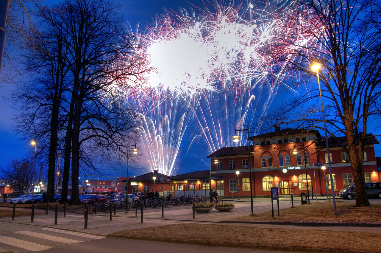 Image - alingsås firework slow shutter speed