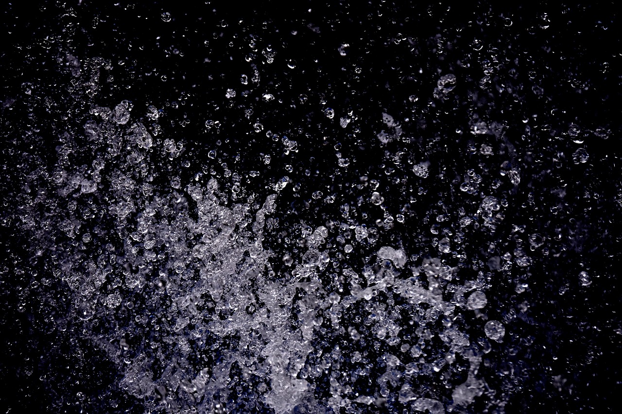 Image - water splashes drop of water inject