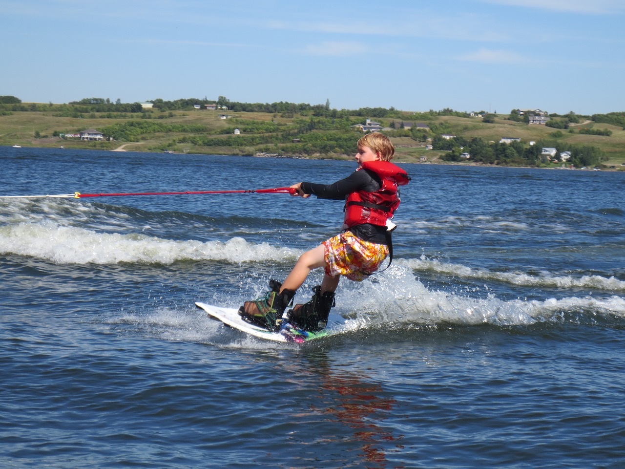 Image - boy summer activity wakeboarding