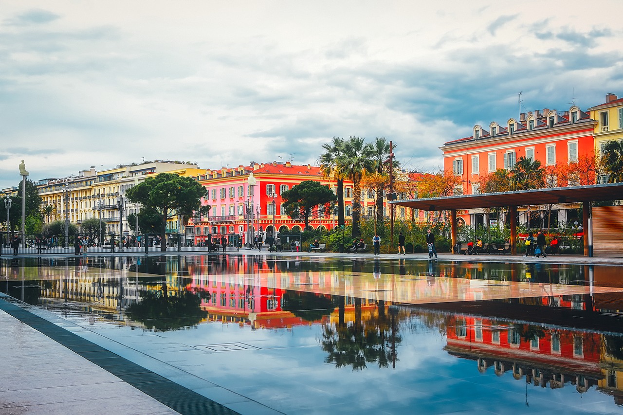 Image - nice france pool water reflections