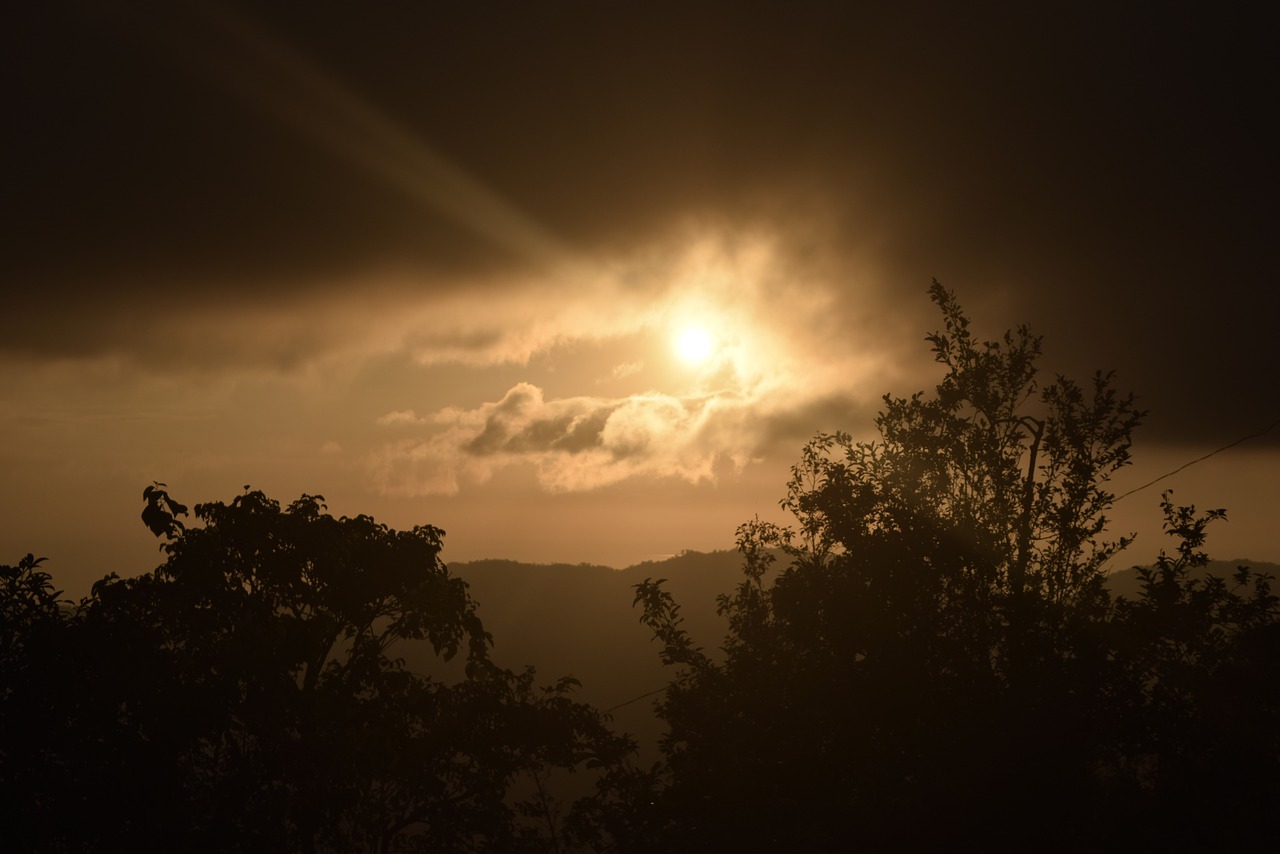 Image - sunset sky silhouette landscape