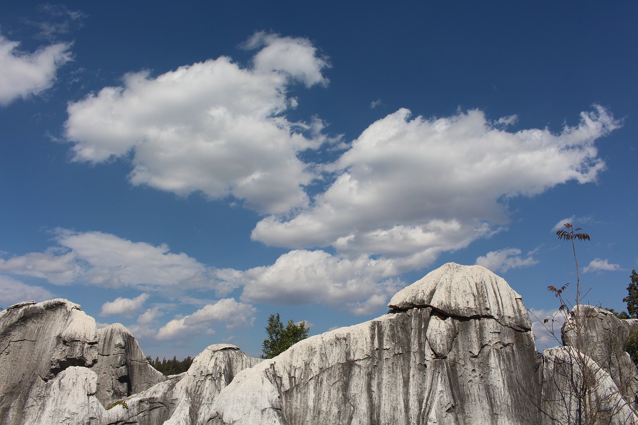 Image - stone sky cloud blue day baiyun