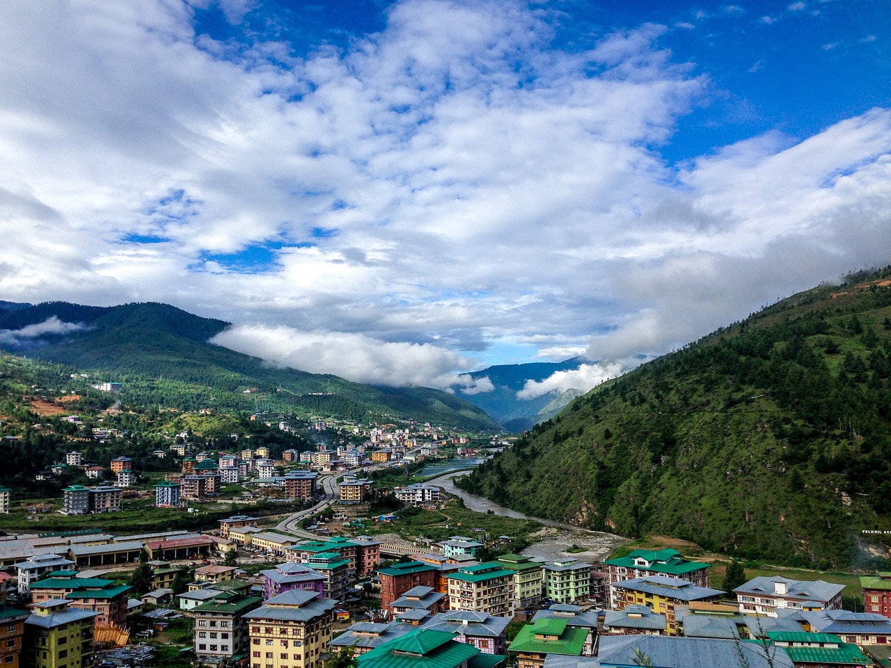 Image - bhutan the village mountains