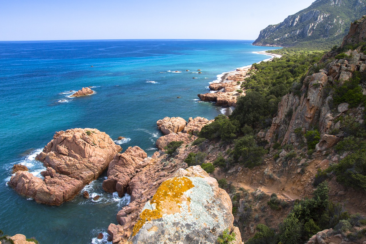 Image - sea beach sardinia porphyry