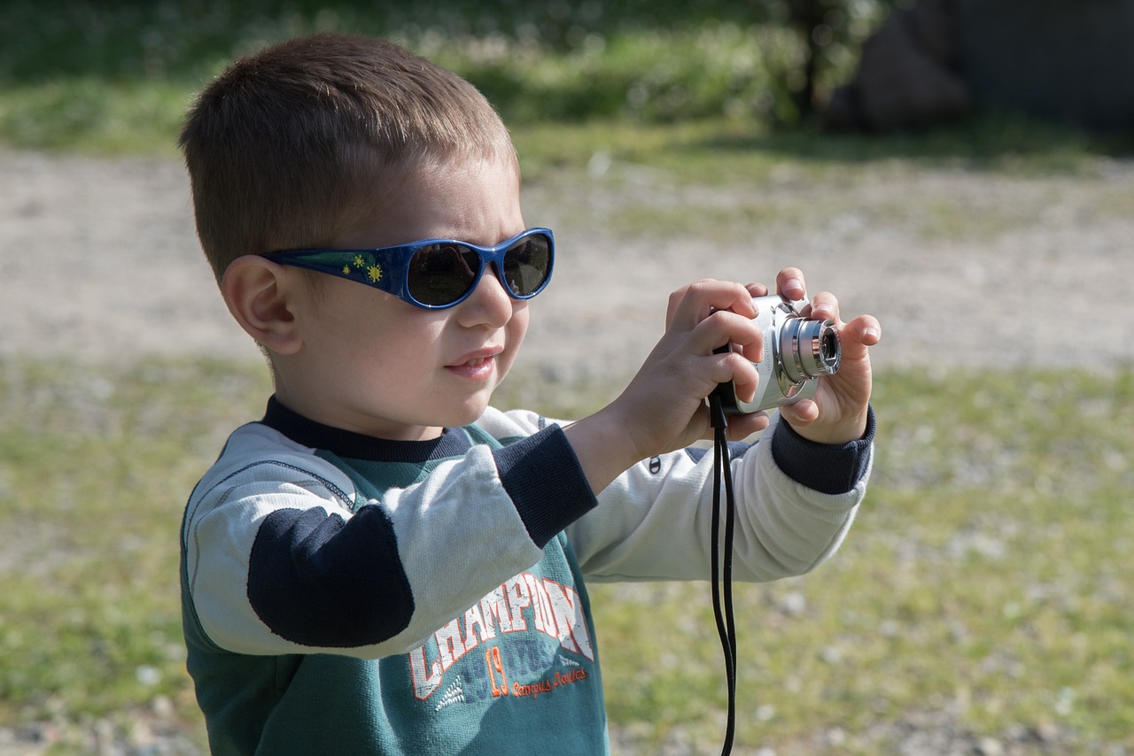 Image - boy photographer camera child