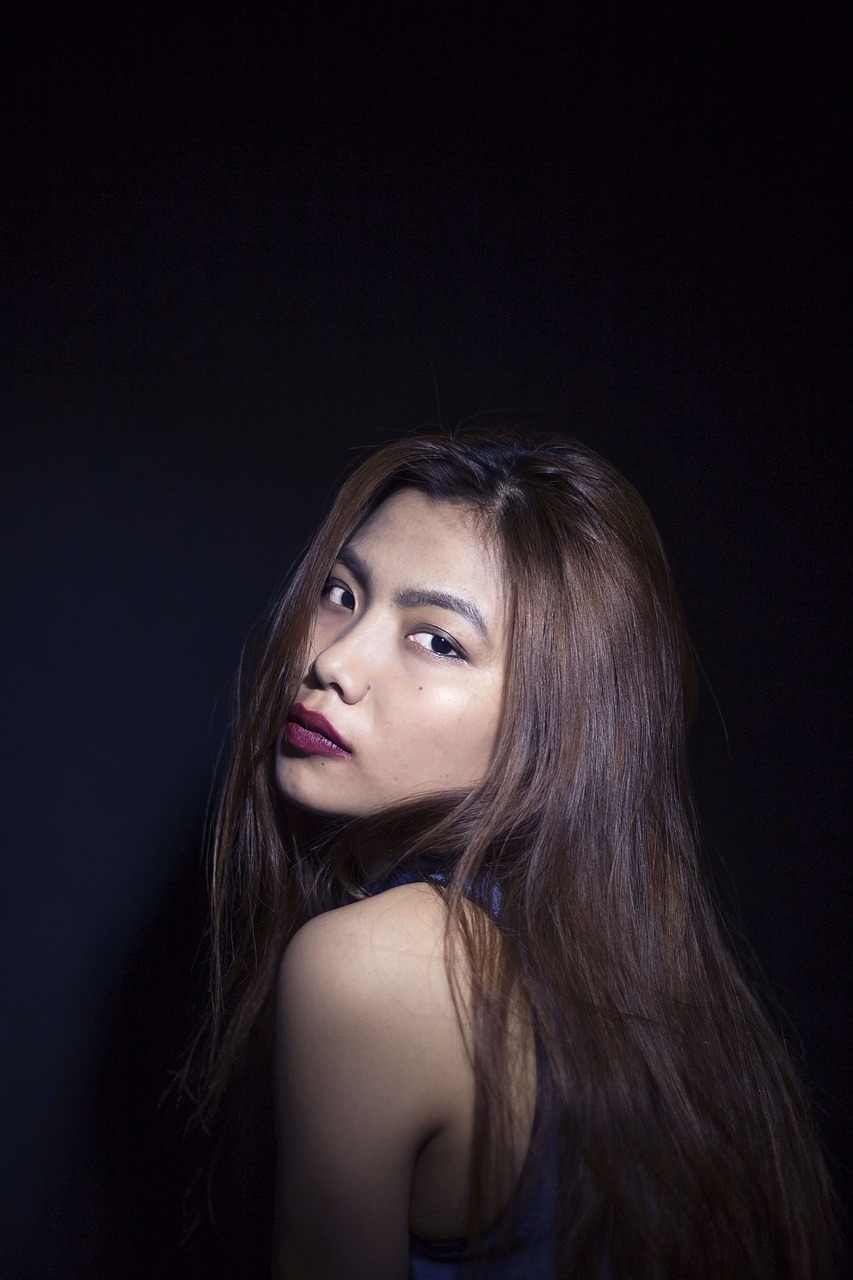 Image - girl woman asian sensual dark