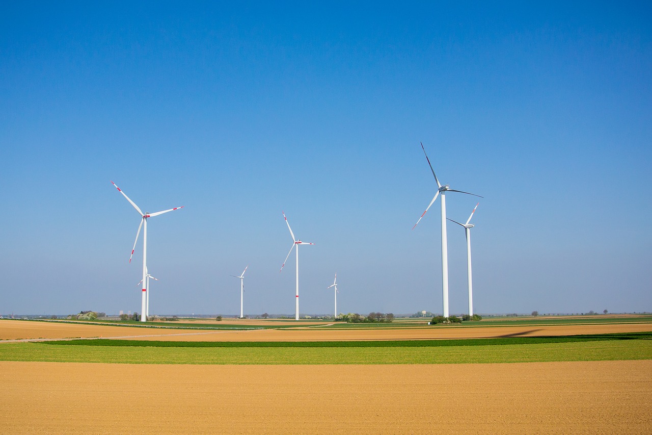 Image - windräder wind power energy blue