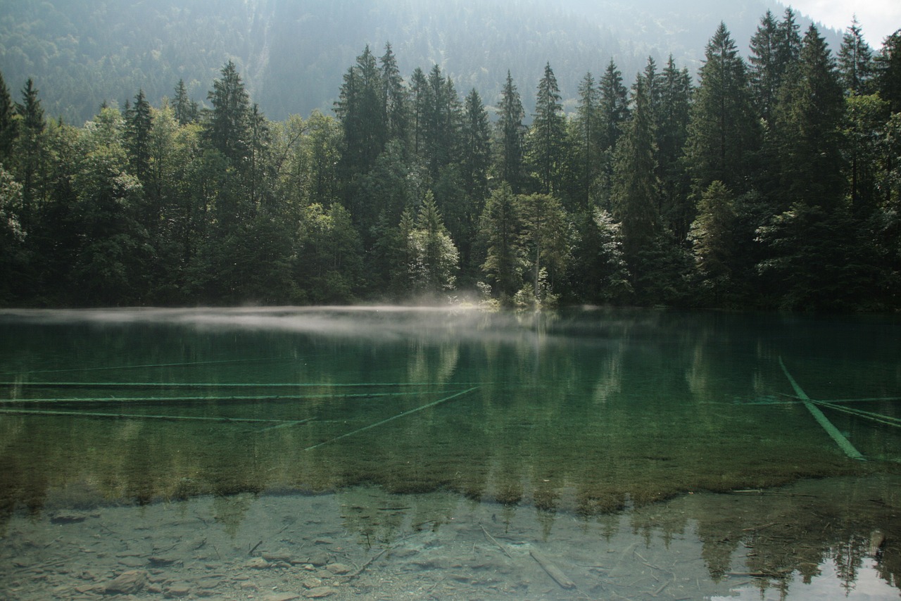 Image - bergsee alpine lake fog mirroring