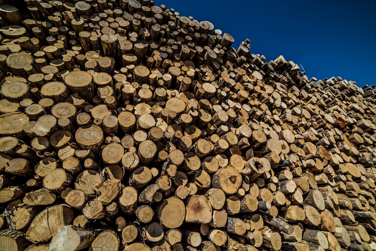 Image - logs wood timber pile pattern