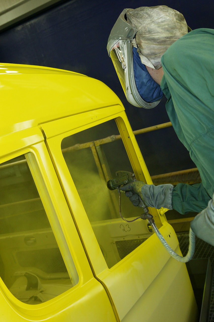 Image - yellow truck paint painting