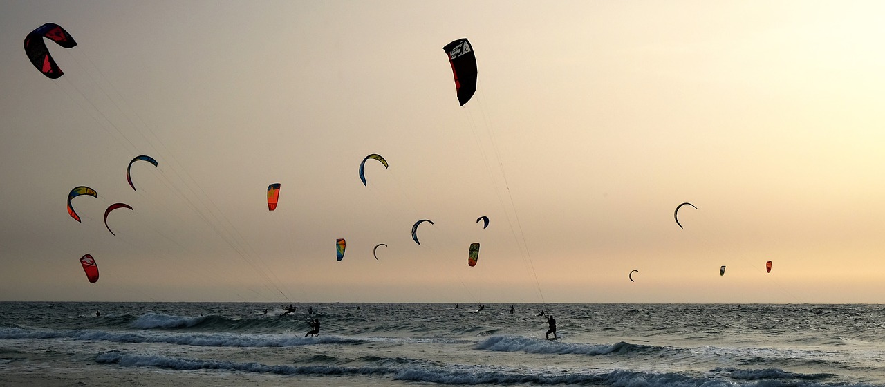 Image - kitesurfing sea wave kite wind