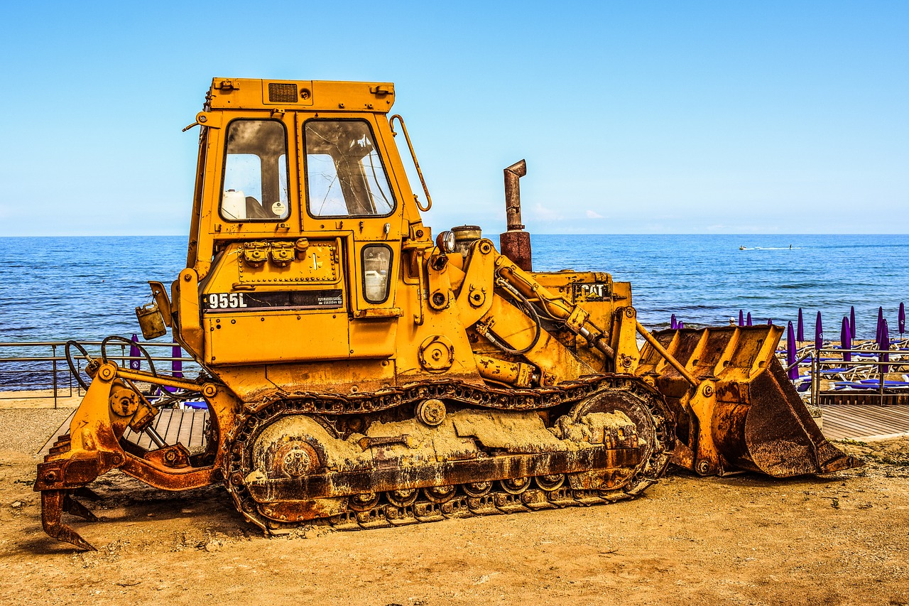 Image - bulldozer heavy machine yellow